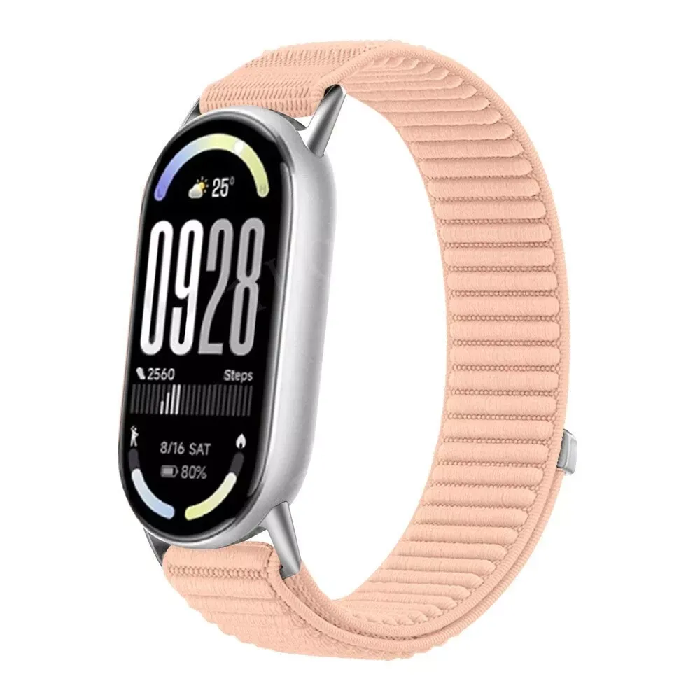 Ремінець Nylon Loop Xiaomi Mi Band 8 / 9 / 10 — Pink