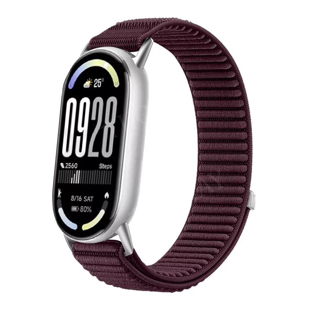 Ремінець Nylon Loop Xiaomi Mi Band 8 ; 9 ; 10 — Plum — Различные Xiaomi Mi Band 8, Xiaomi Mi Band 9, Xiaomi Mi Band 10