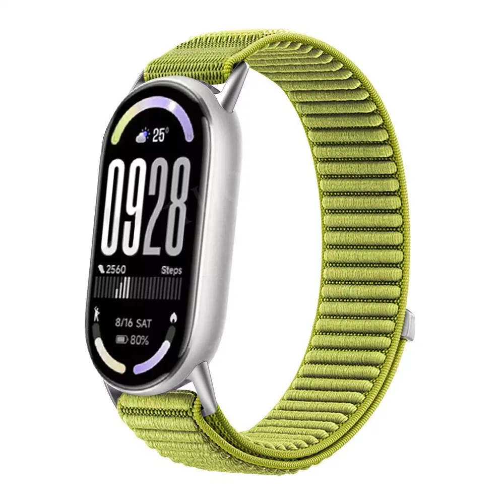 Ремінець Nylon Loop Xiaomi Mi Band 8 ; 9 ; 10 — Pralila Green — Различные Xiaomi Mi Band 8, Xiaomi Mi Band 9, Xiaomi Mi Band 10