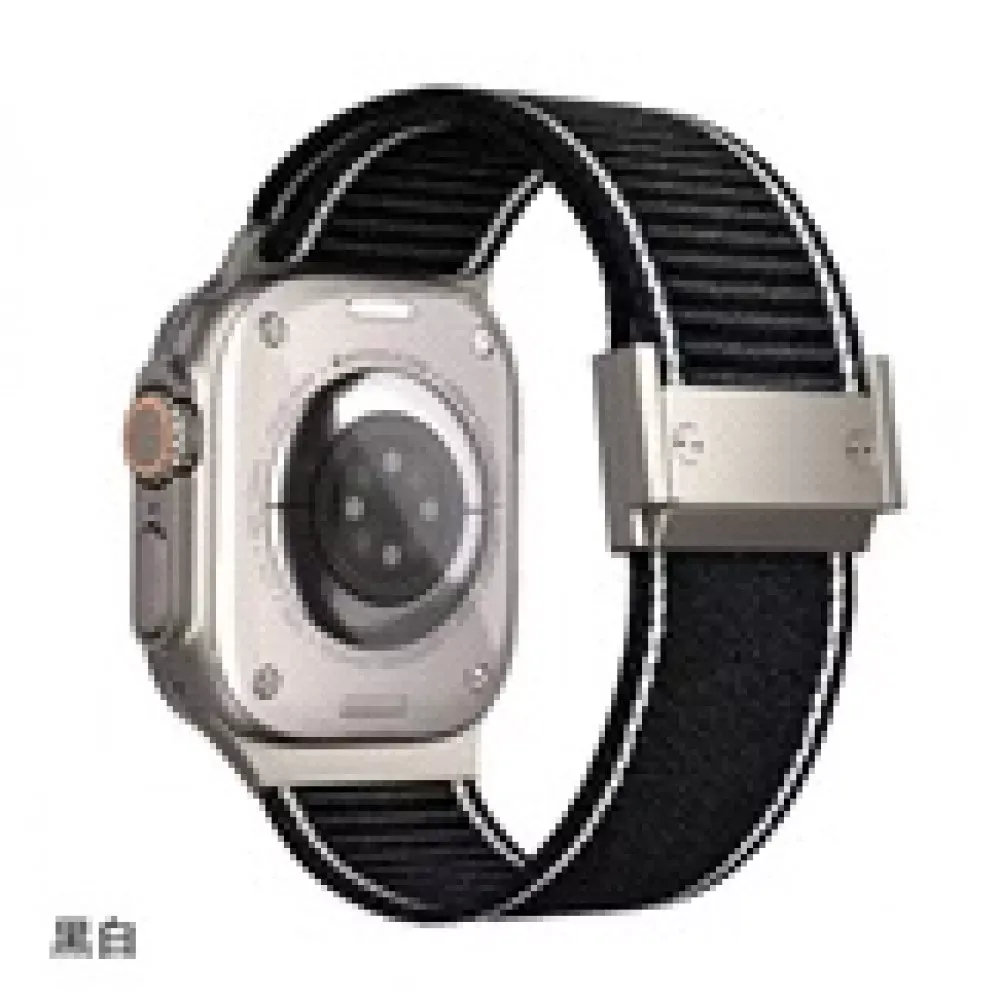 Ремінець Nylon Metal Lock Apple Watch 42 mm 44 mm 45 mm 49 mm — Orange — Различные Apple Watch Series 3 42 mm, Apple Watch Series 4 44 mm, Apple Watch Series 7 45 mm, Apple Watch Series 8 49 mm