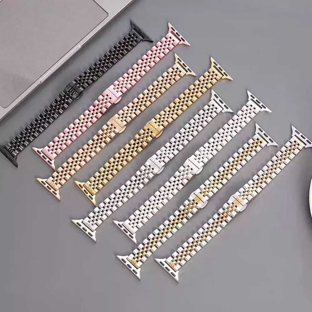 Ремінець slim 5 Bead Apple Watch 38 mm 40 mm 41 mm Silver — Различные Apple Watch Series 7 41 mm, Apple Watch Series 3 38 mm, Apple Watch Series 4 40 mm