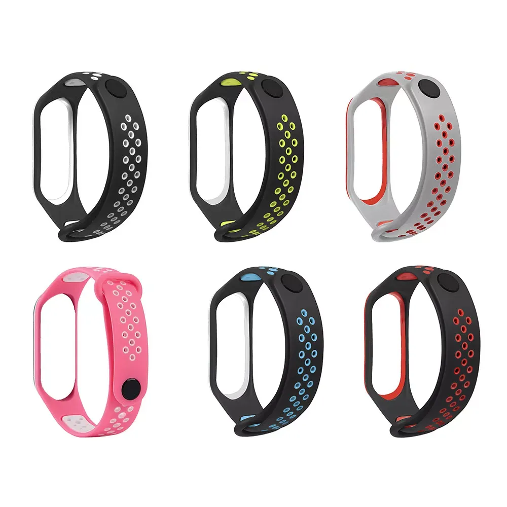 Ремінець Sport Nike Xiaomi Mi Band 3 / 4 — Black & Red — фото 4