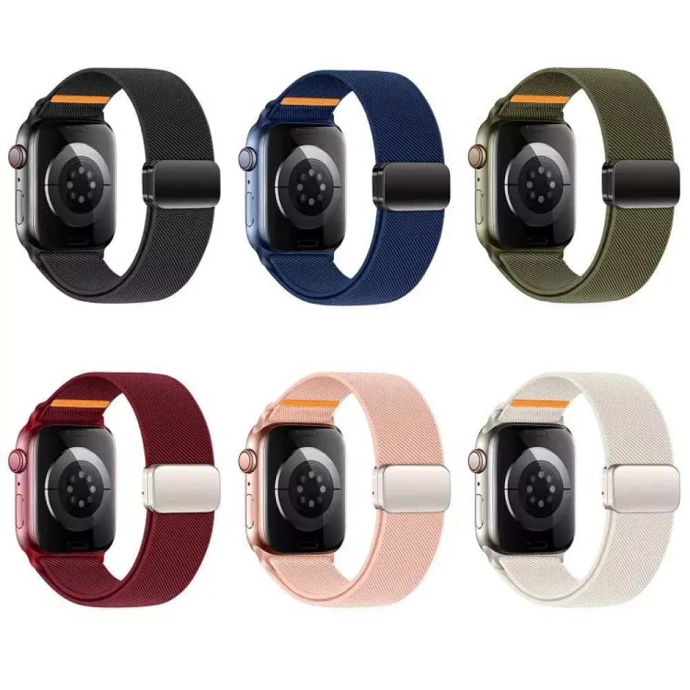 Ремінець Striped Magnetic Buckle Strap Apple Watch 38 mm 40 mm 41 mm — Black — фото 3