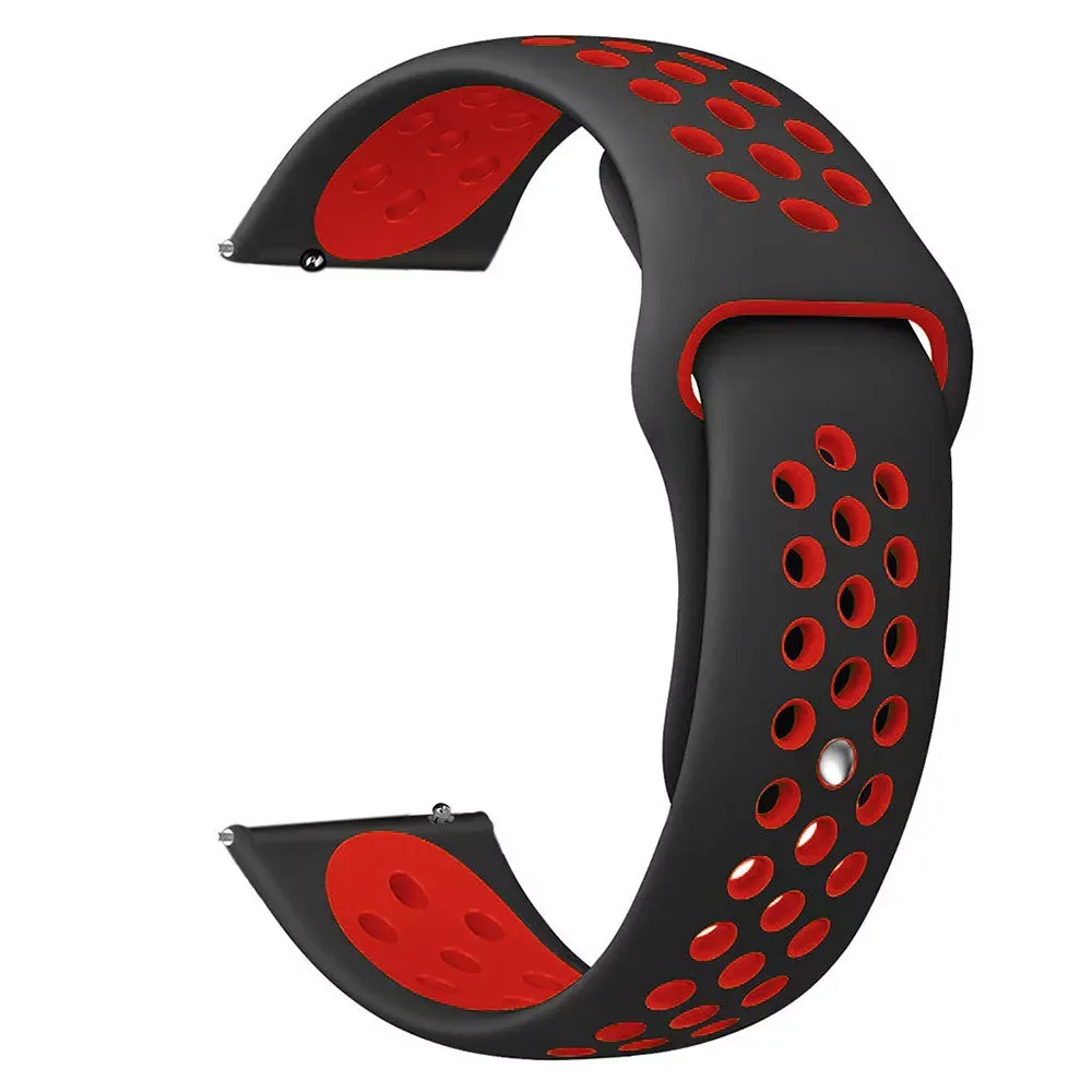 Ремінець Sport Nike — Apple Watch 42 mm | 44 mm | 45 mm | 49 mm — Black & Red — Различные Apple Watch Series 3 42 mm, Apple Watch Series 4 44 mm, Apple Watch Series 7 45 mm, Apple Watch Series 8 49 mm