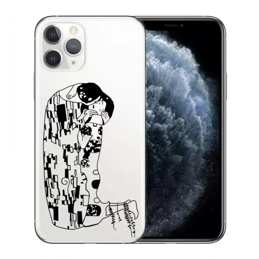 Abstract geometric art line TPU case iPhone 13 Pro 6.1" — Heart 2 — Различные Apple iPhone 13 Pro 6.1"