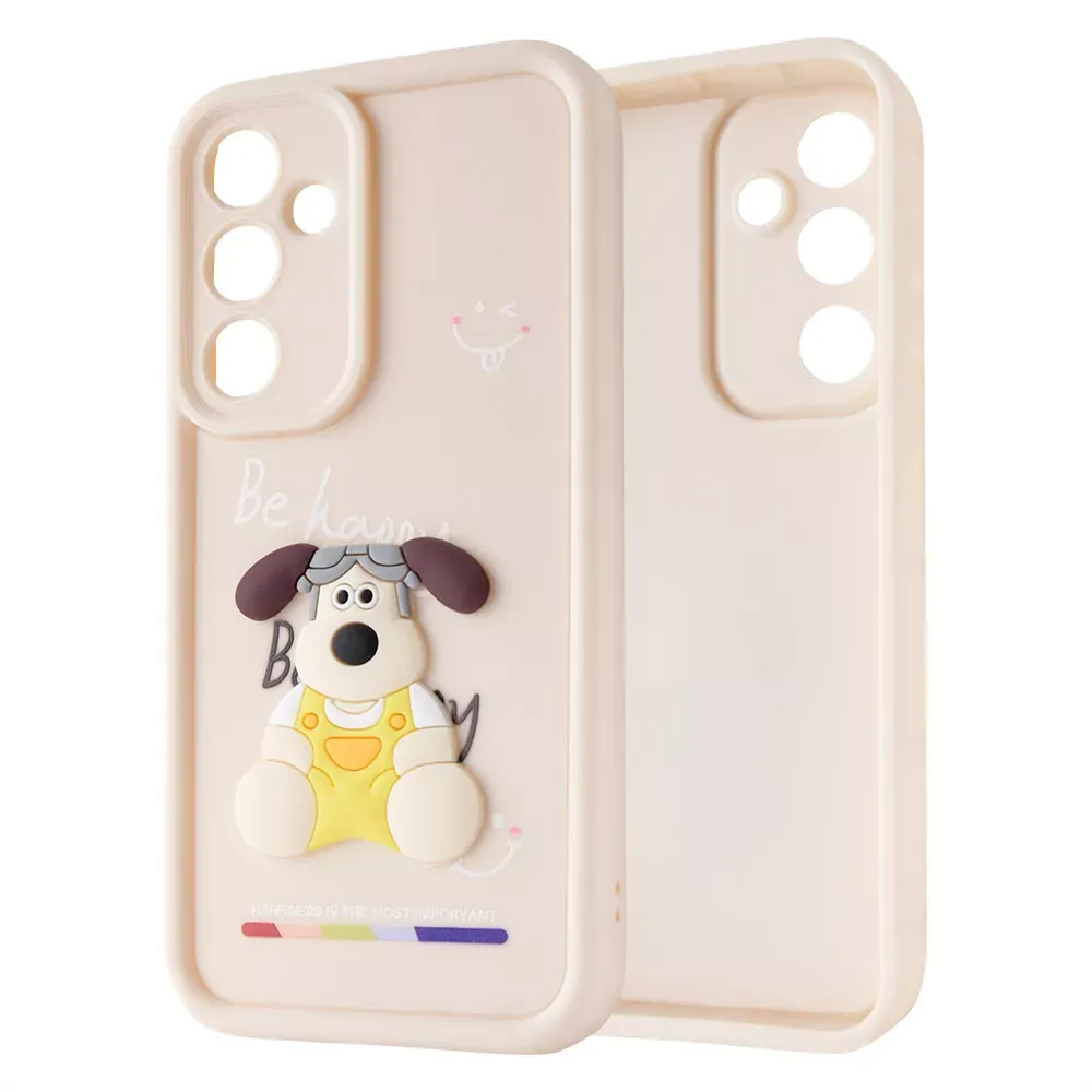 Be happy silicon Case — iPhone 16 Plus  — Dog — Различные Apple iPhone 16 Plus