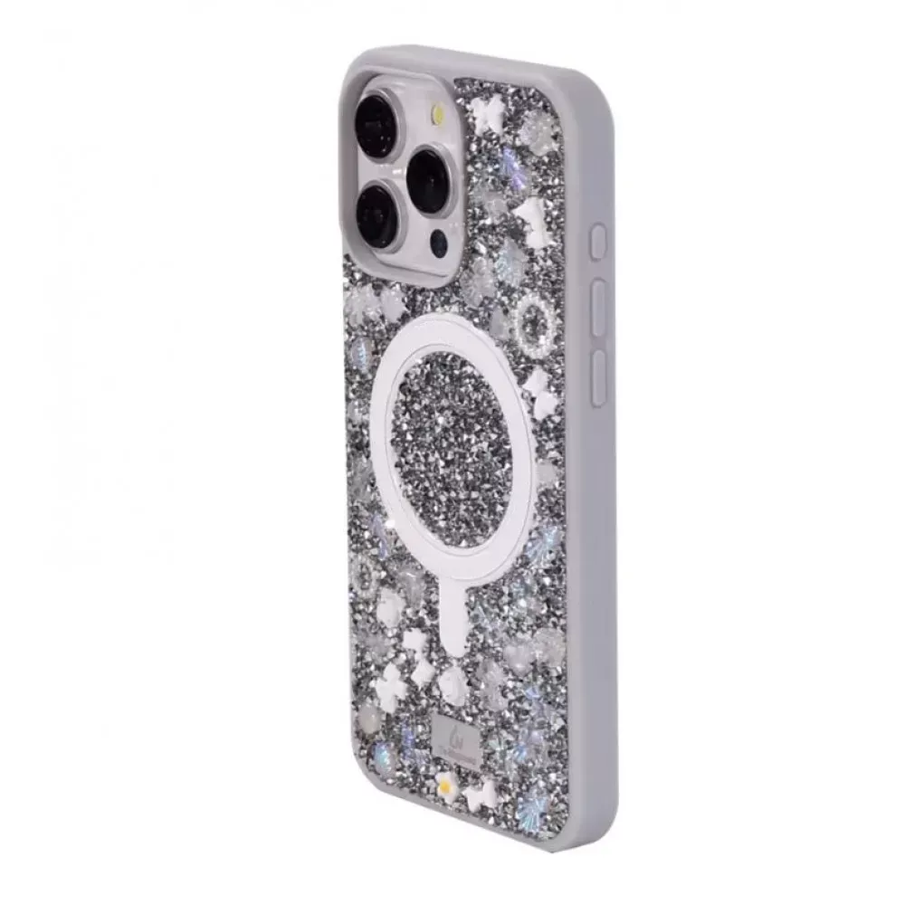 Bling World Bobi Case With MagSafe — iPhone 16 Pro Max — Silver — фото 4