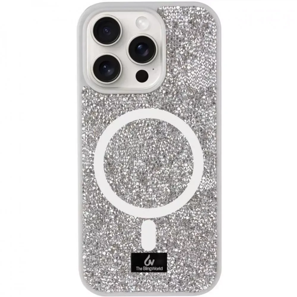 Bling World Rock Case With MagSafe — iPhone 17 Pro Max — Silver — Apple Apple iPhone 17 Pro Max