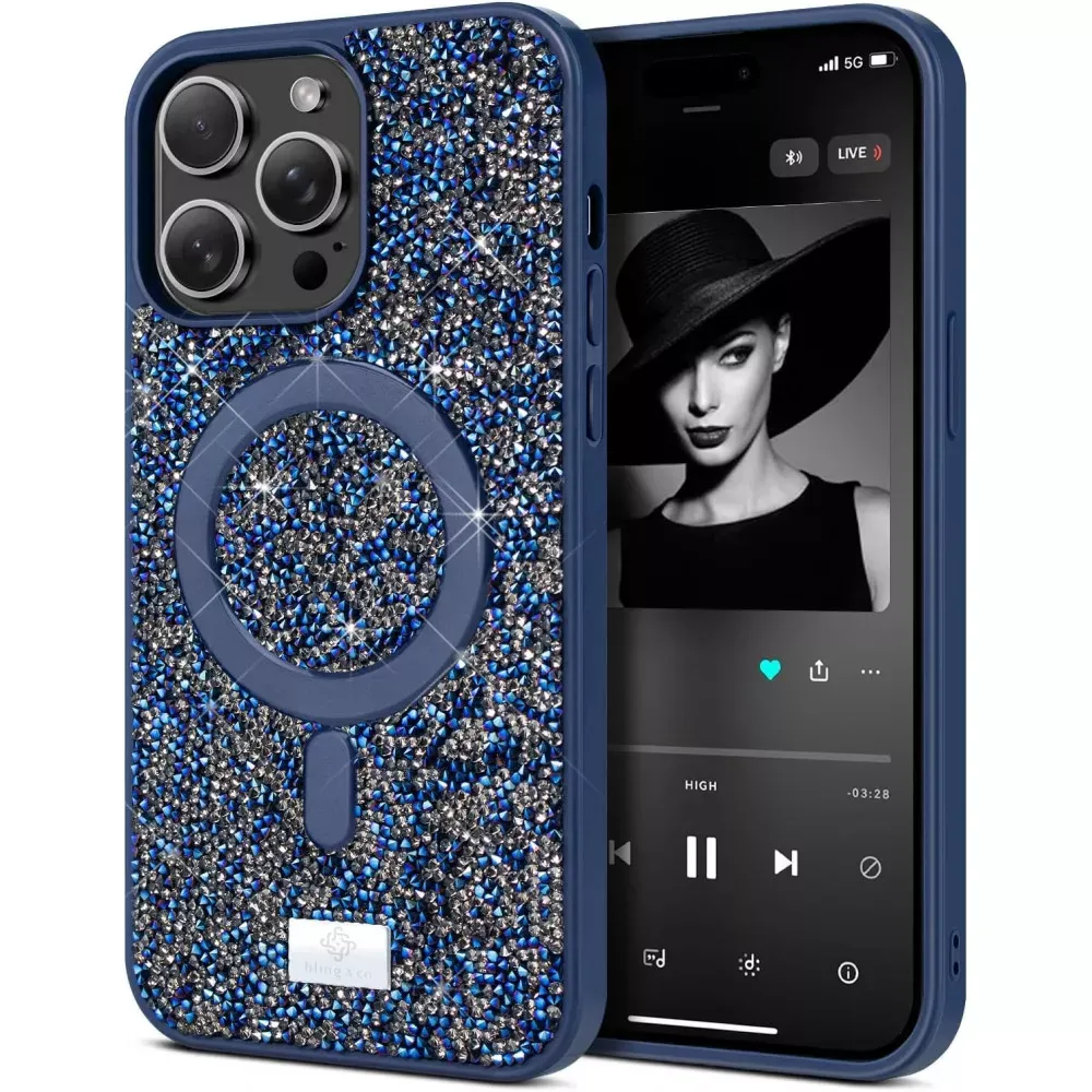 Bling World Rock Case With MagSafe — iPhone 17 Pro — Blue — Apple Apple iPhone 17 Pro