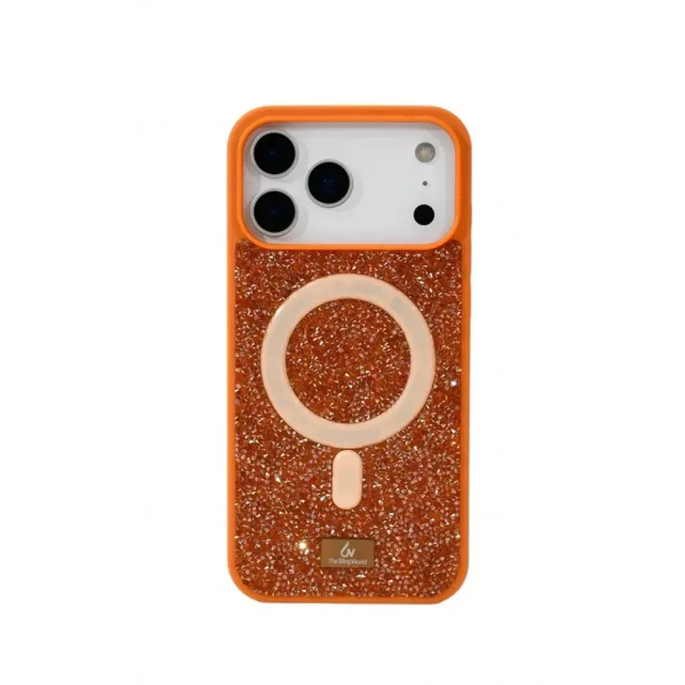Bling World Rock Case With MagSafe — iPhone 17 Pro — Orange — Apple Apple iPhone 17 Pro