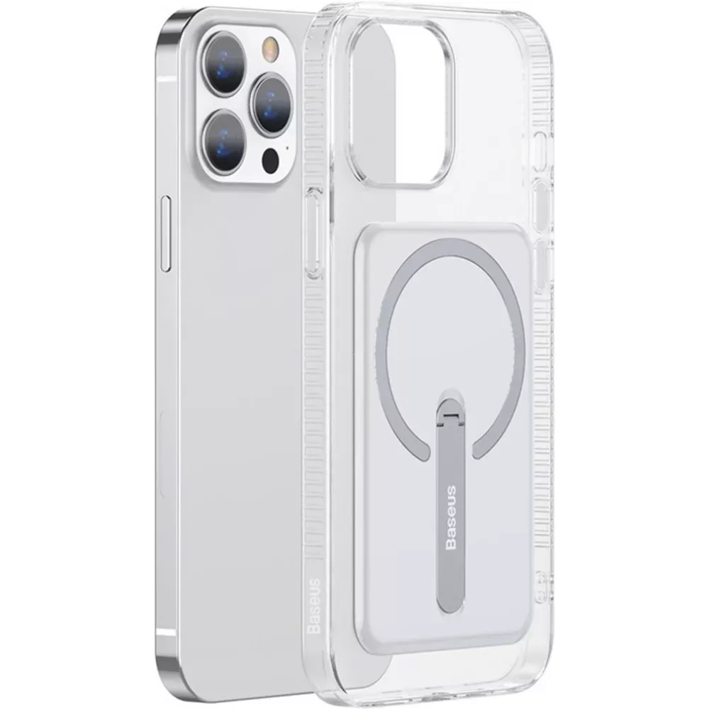 Baseus (ARCX000202) Magnetic Phone Case with a Bracket For iP13 Pro Max 6.7inch 2021 — ARCX000202 Transparent — Baseus Apple iPhone 13 Pro Max 6.7"