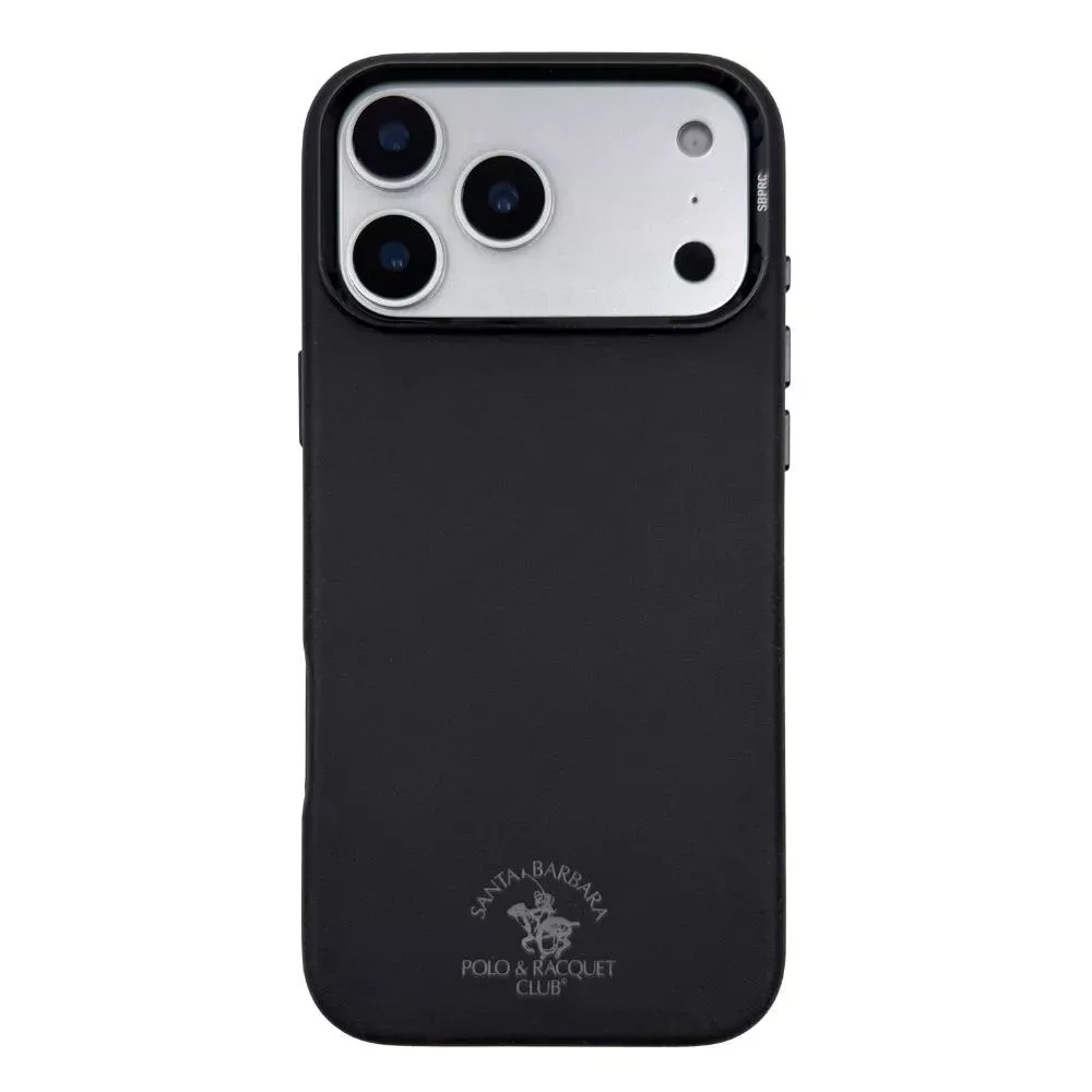 Polo Simon Leather Case with Magsafe iPhone 17 Pro — Black — Polo Apple iPhone 17 Pro
