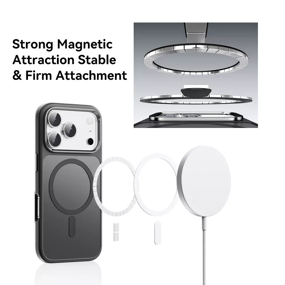Rock Guard Metal Lens Frame Series TPU Case with Magsafe iPhone 17 Pro Max — Orange — фото 5