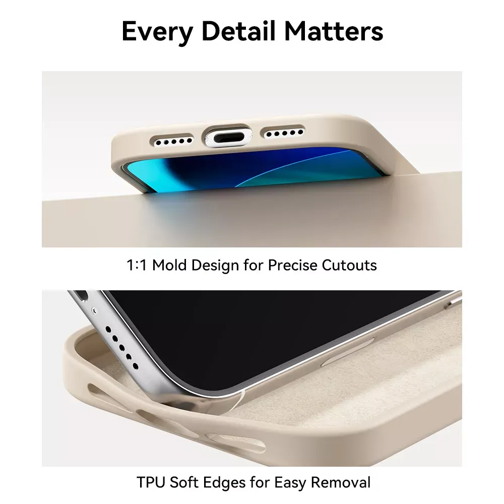 Rock Armor Matte Series TPU Case with Magsafe — iPhone 17 Pro Max — Beige — фото 9