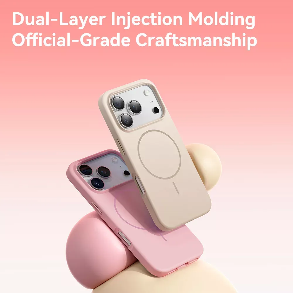 Rock Armor Matte Series TPU Case with Magsafe — iPhone 17 Pro — Beige — фото 4