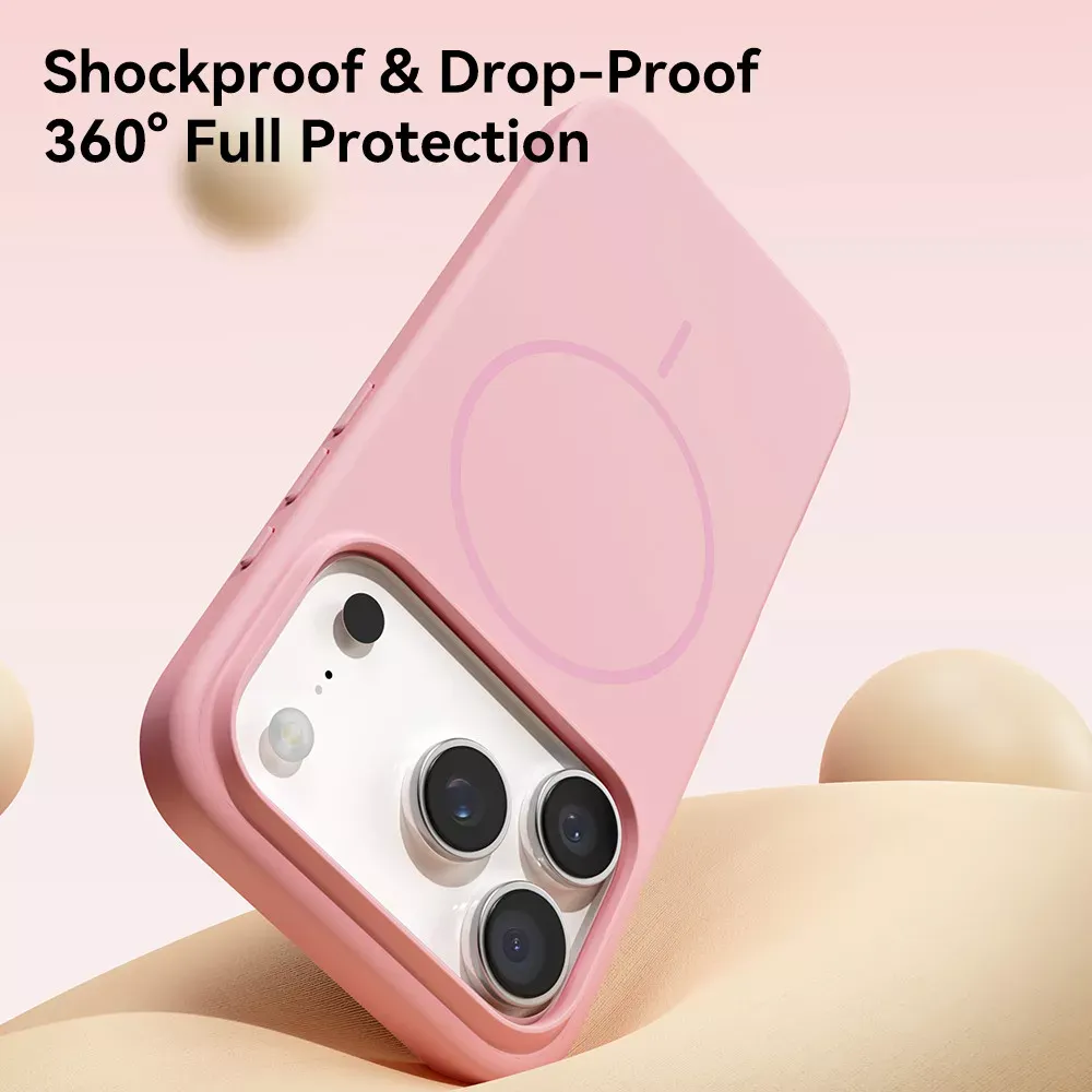 Rock Armor Matte Series TPU Case with Magsafe — iPhone 17 Pro — Pink — фото 5