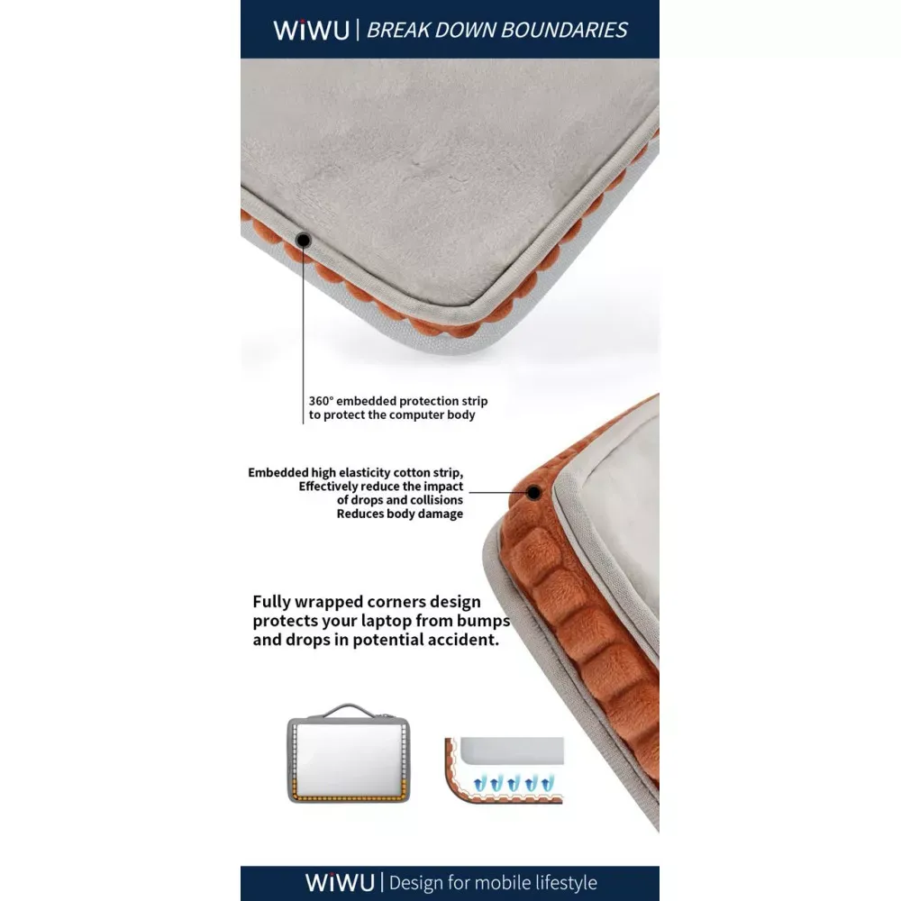 Сумка 14'' WiWU Cozy Classic Case — Gray — фото 5
