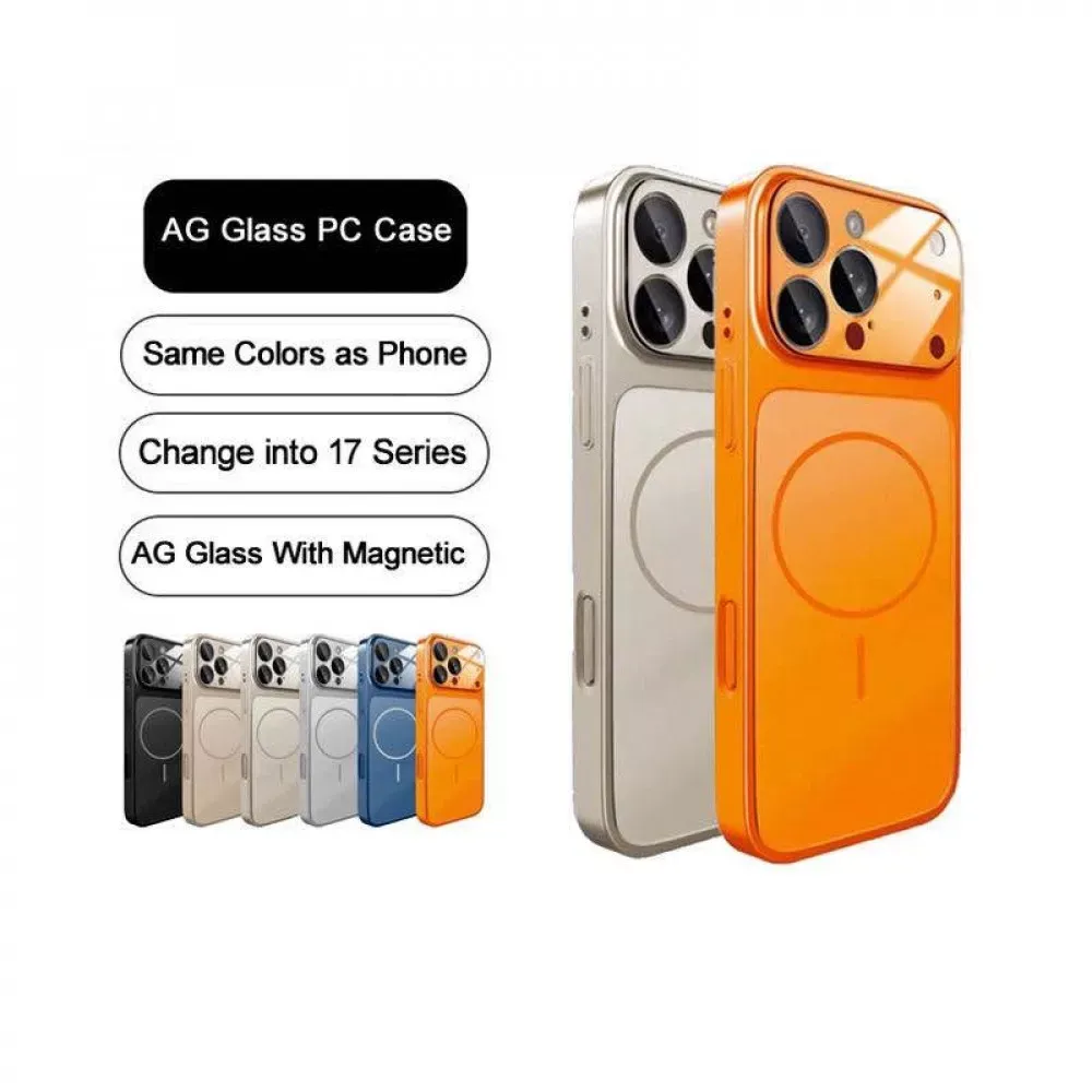AG Glass Case With MagSafe — iPhone 15 Pro Max — Orange — фото 3