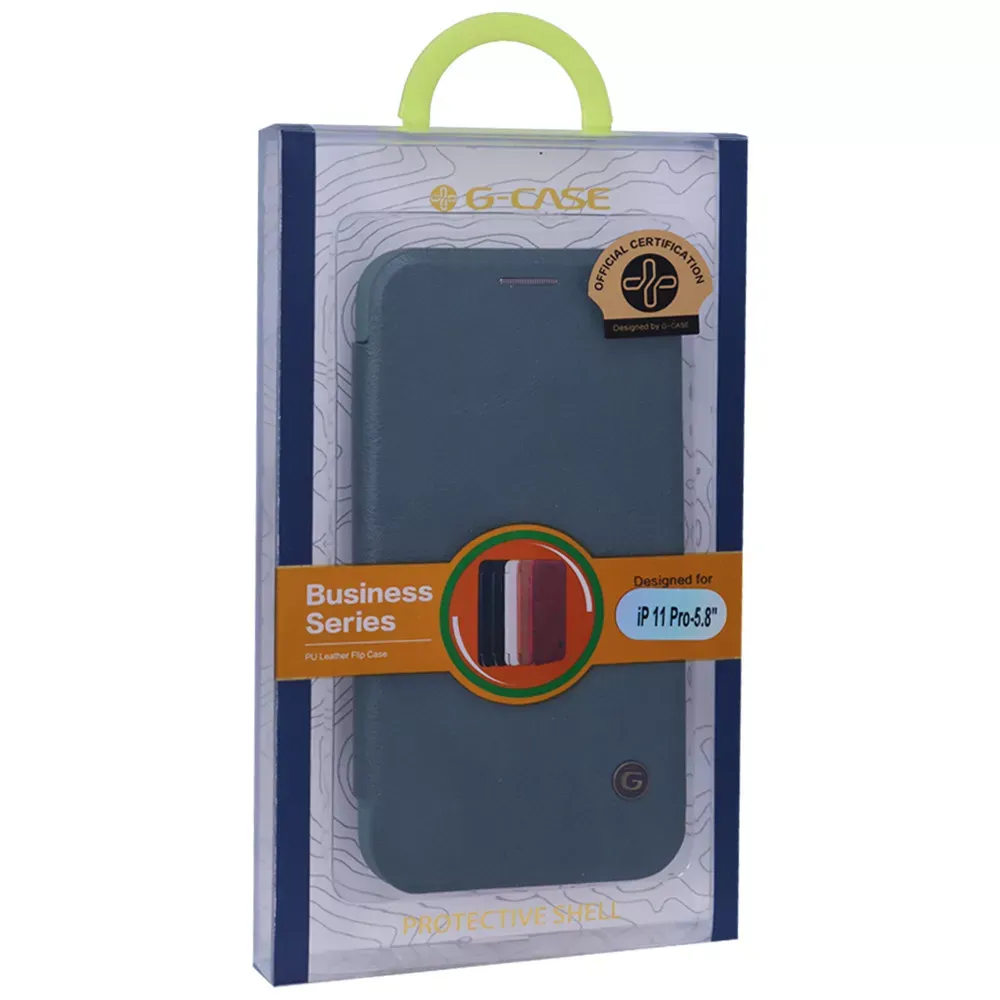 G-Case Business Series Leather Case iPhone 11 Pro — Green — фото 3