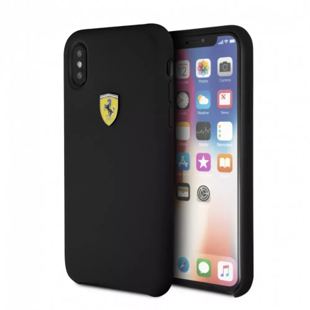 Ferrari Glass Cases on Track Logo — iPhone X / Xs — Black — фото 4