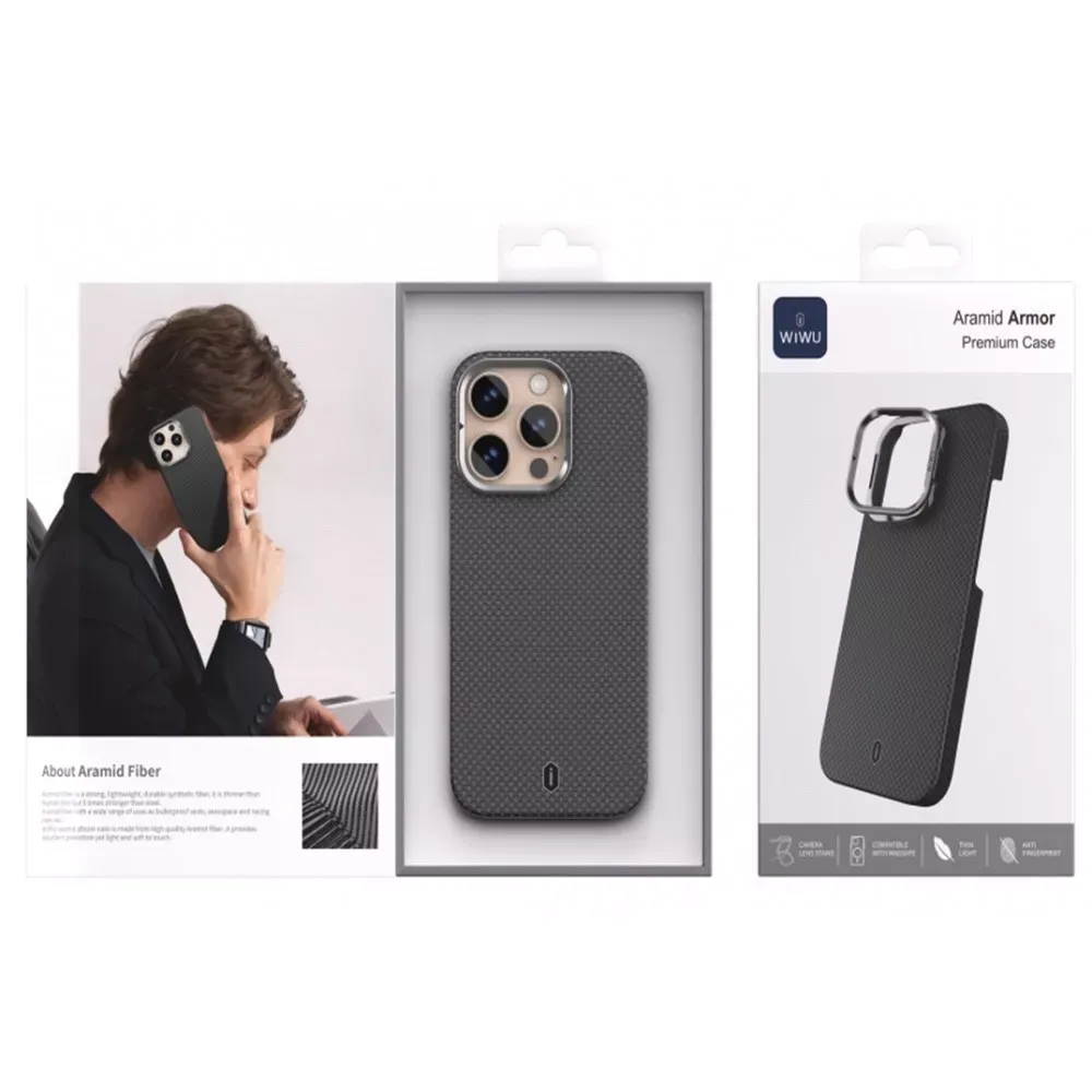 Aramid Armor Case With MagSafe DCC-208 — iPhone 17 Pro — Orange — Wiwu Apple iPhone 17 Pro