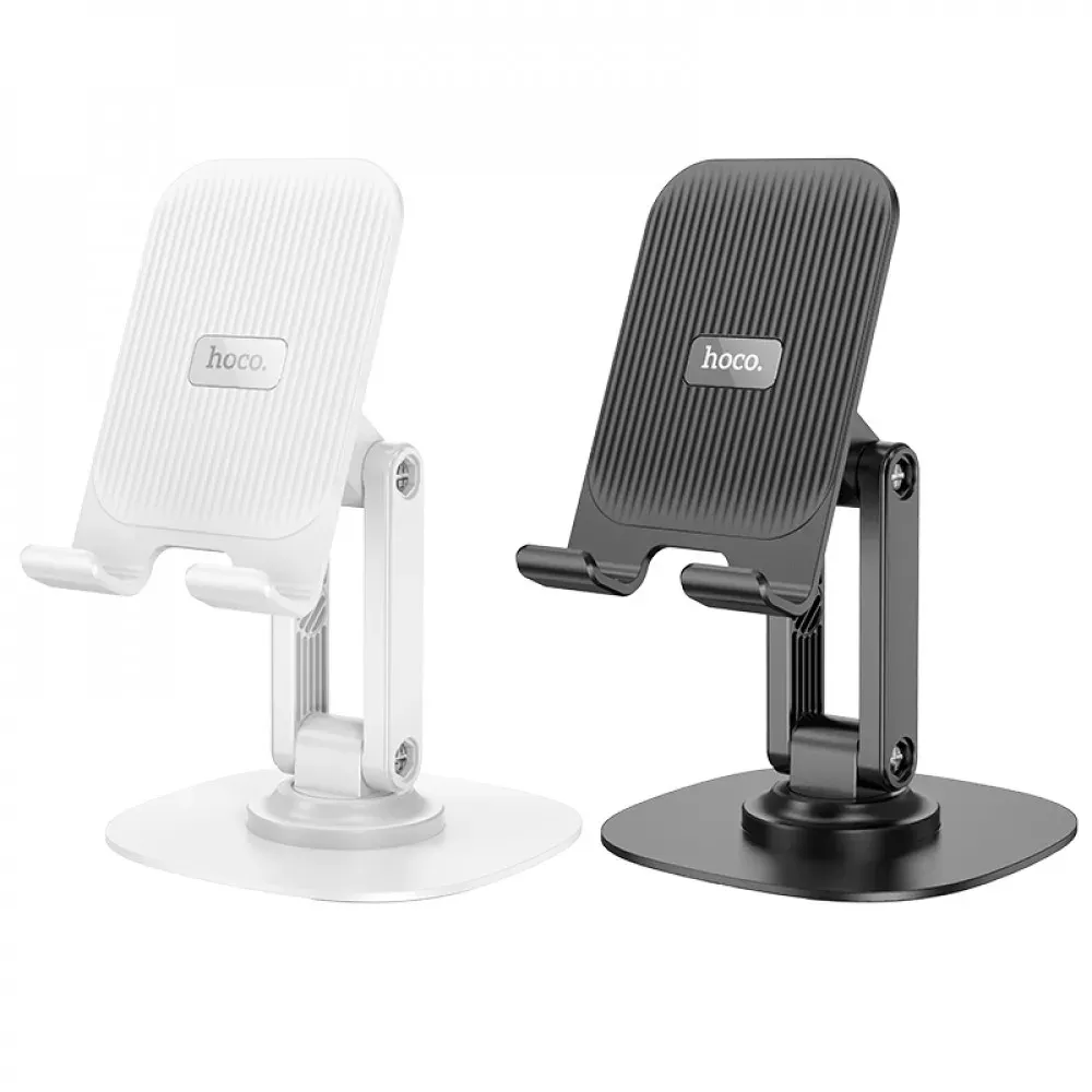 Holder Hoco HD6 Winner dual-axis rotating desktop stand — white — фото 5