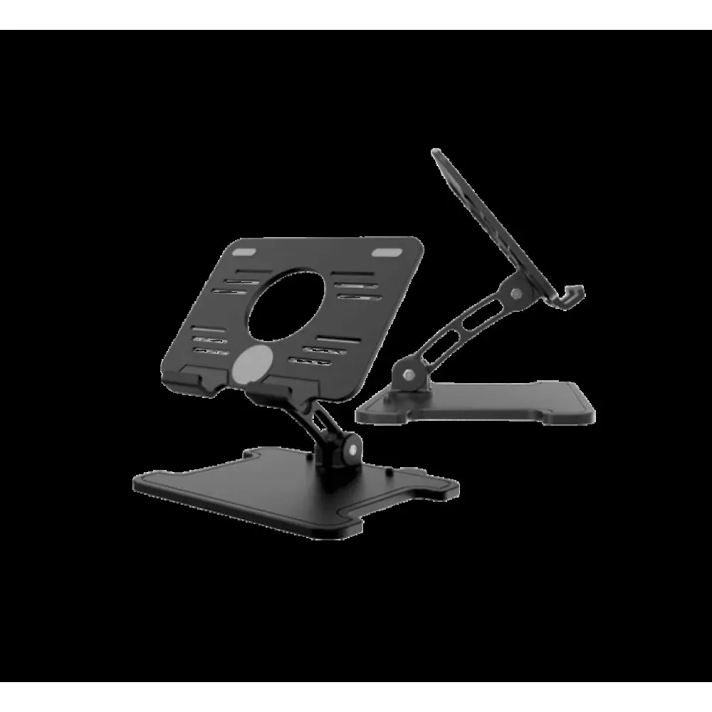 Phone & Tablet Stand — Desktop Biaxial Foldable Metal Grey K-605 — фото 4