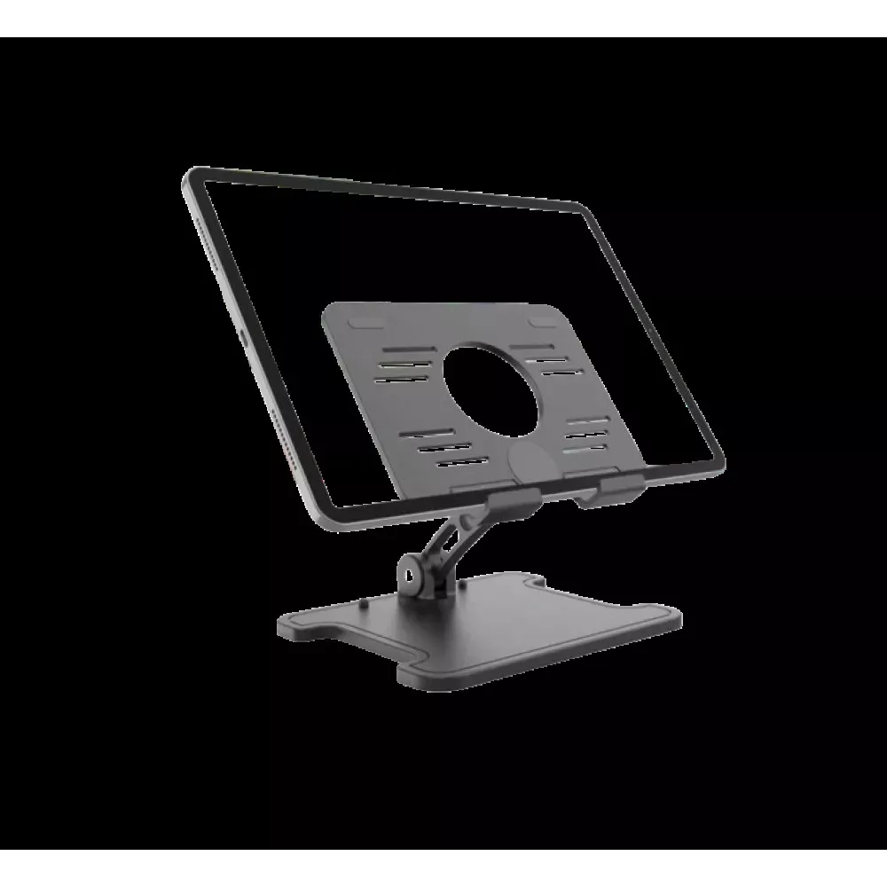 Phone & Tablet Stand — Desktop Biaxial Foldable Metal Grey K-605 — фото 5