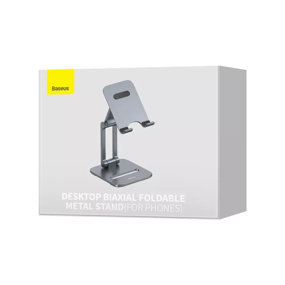 Підставка для телефону та планшета Baseus Desktop Biaxial Foldable Metal Grey — фото 3
