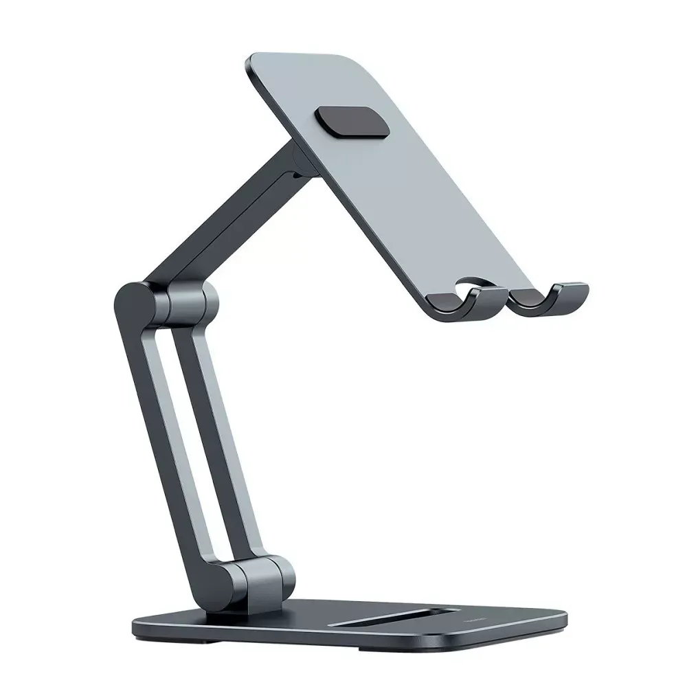Підставка для телефону та планшета Baseus Desktop Biaxial Foldable Metal Grey — фото 5