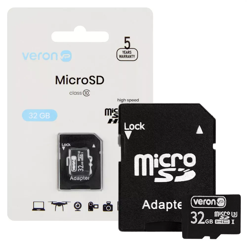 Memory Card 32GB Veron microSDHC class 10 with adapter — фото 4