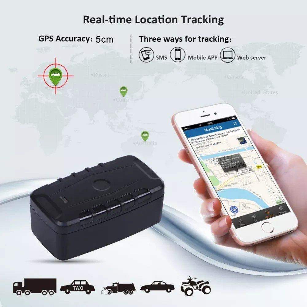 GPS Tracker — AK20000 автомобильный с мощными магнитами и батареей 6000 мАч — фото 5