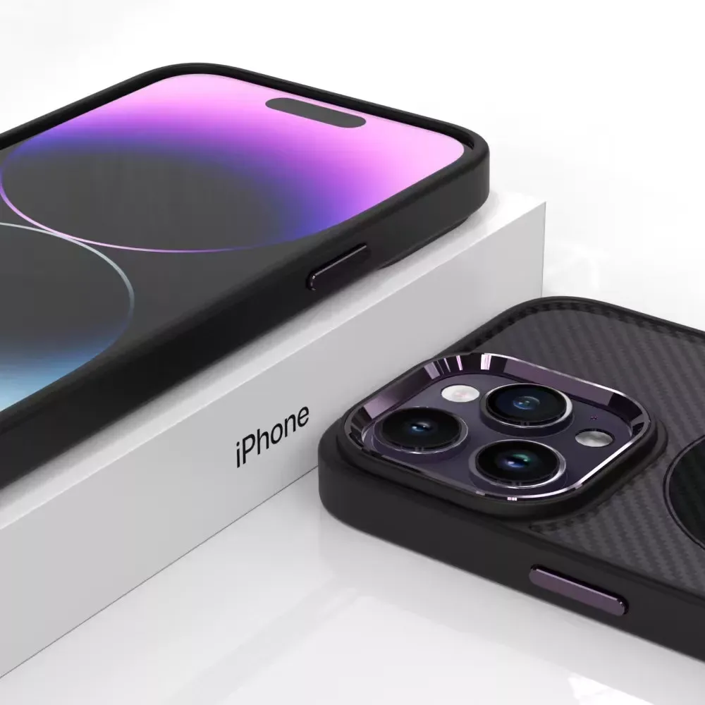 Black Matte Case with MagSafe iPhone 14 Pro — Deep purple - фото 4