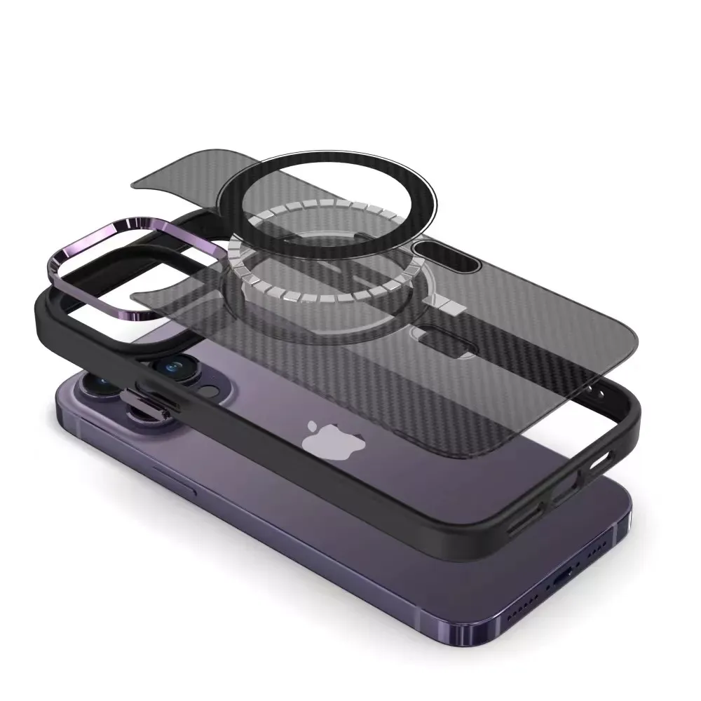 Black Matte Case with MagSafe iPhone 14 Pro — Deep purple - фото 5