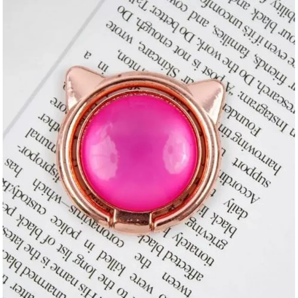 Кольцо держатель Cat Ear — Pink & Rose Gold