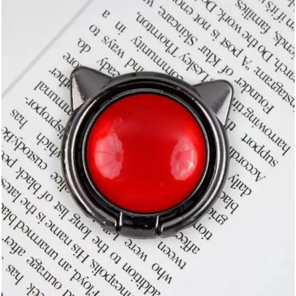 Кольцо держатель Cat Ear — Red & Black