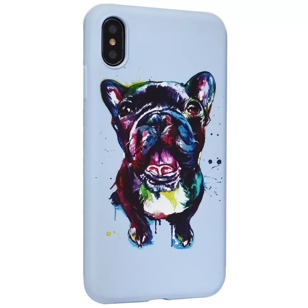 Bright Style Silicone Matte Case iPhone X ; XS — Dog 2 — Различные Apple iPhone X, Apple iPhone Xs