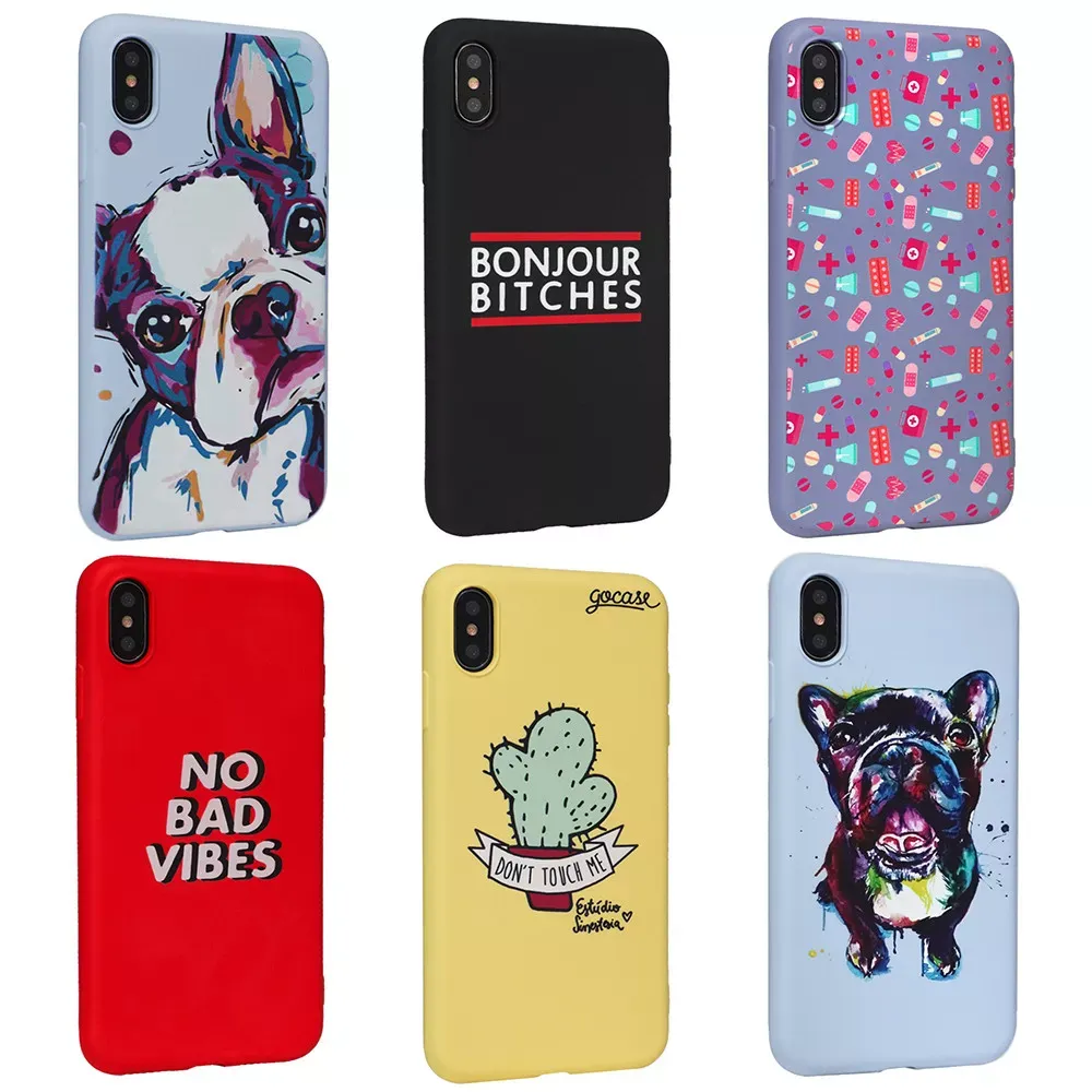 Bright Style Silicone Matte Case iPhone X ; XS — Dog 2 - фото 3