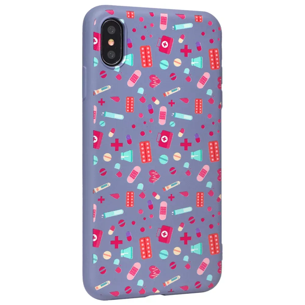 Bright Style Silicone Matte Case iPhone X ; XS — Med — Различные Apple iPhone X, Apple iPhone Xs