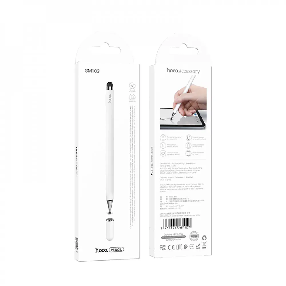 Stylus Pen Hoco GM103 — White — фото 3