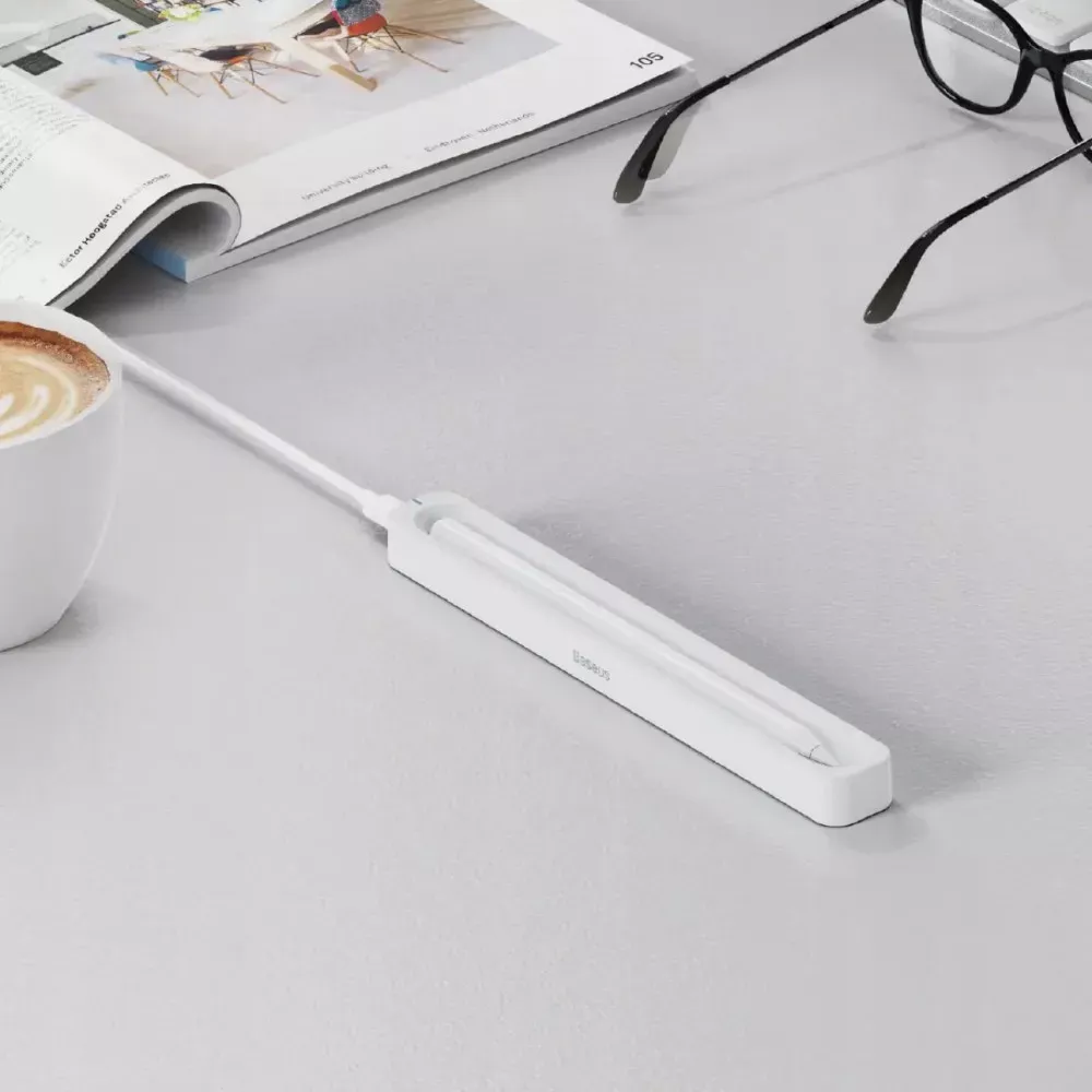 Кейс для зарядки стилуса Baseus Smooth Writing Wireless Charging — Baseus — SXBC030002 White — фото 4