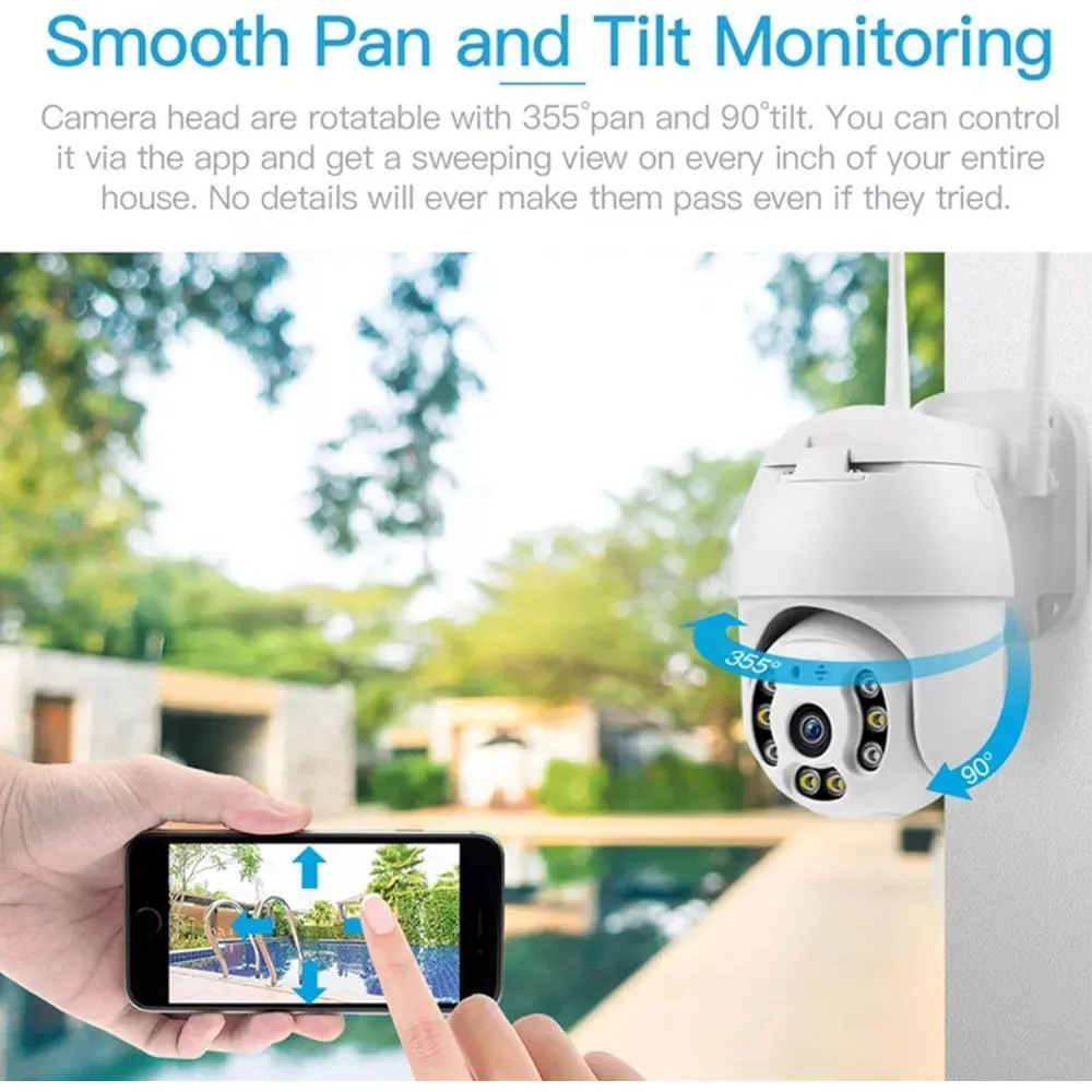 IP WiFi Smart Camera | 3MP | App | Complete Set | Charger | — HD IPC-V380pro-A6 — фото 6