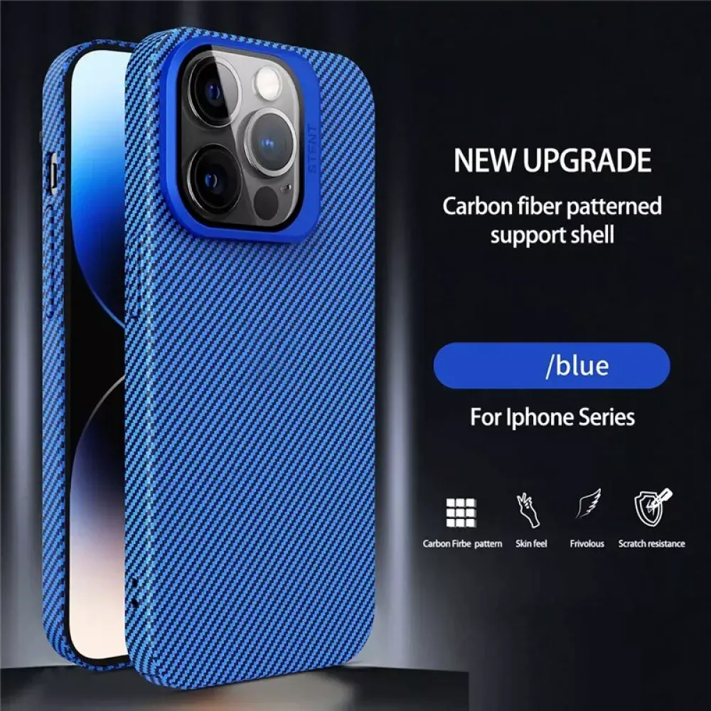 Camera Stand Carbon Case iPhone 12 ; 12 Pro — Deep Purple - фото 7