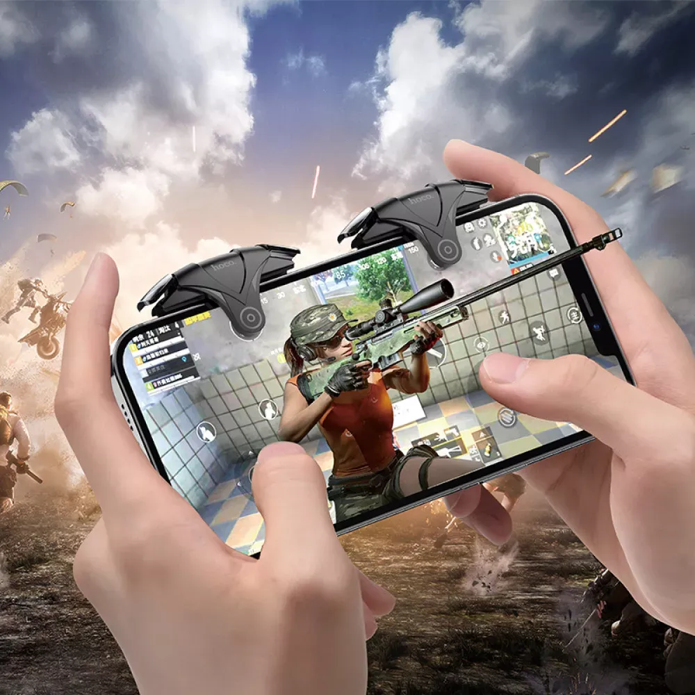 Game buttons Hoco GM5 Wolf mobile — Black & Gray — фото 5