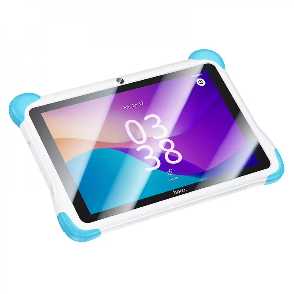 Планшет 8" HD, 3/32 ГБ,  Android 14, Wi-Fi, Dual Camera 2.0/5.0MP, детский Hoco HI10 идеальный для обучения и развлечений __ — Blue — Hoco