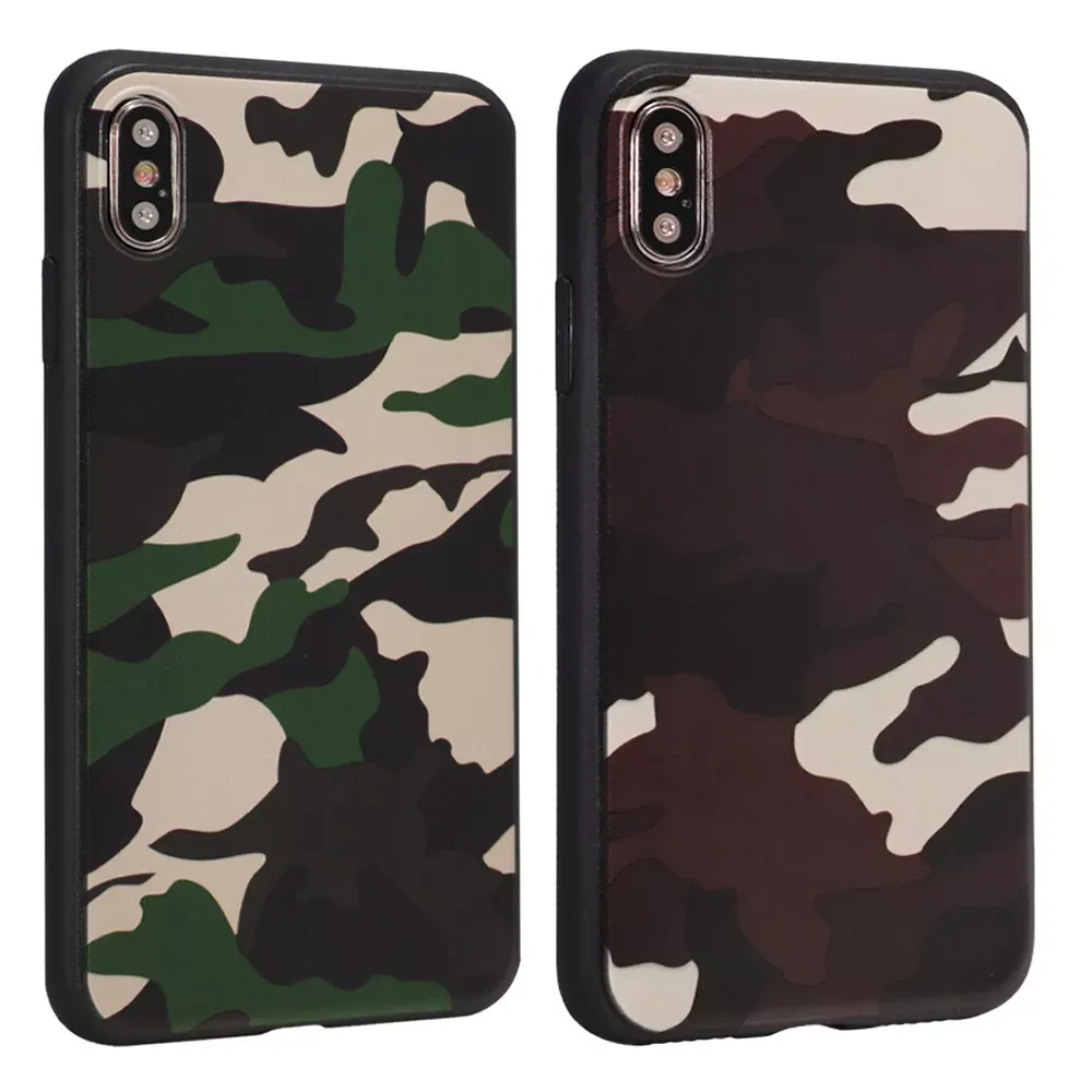 Camouflage TPU Case iPhone Xs MAX — Brown - фото 3