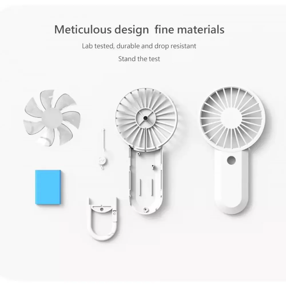 Портативный мини вентилятор GL-A8 - 800 mAh — White