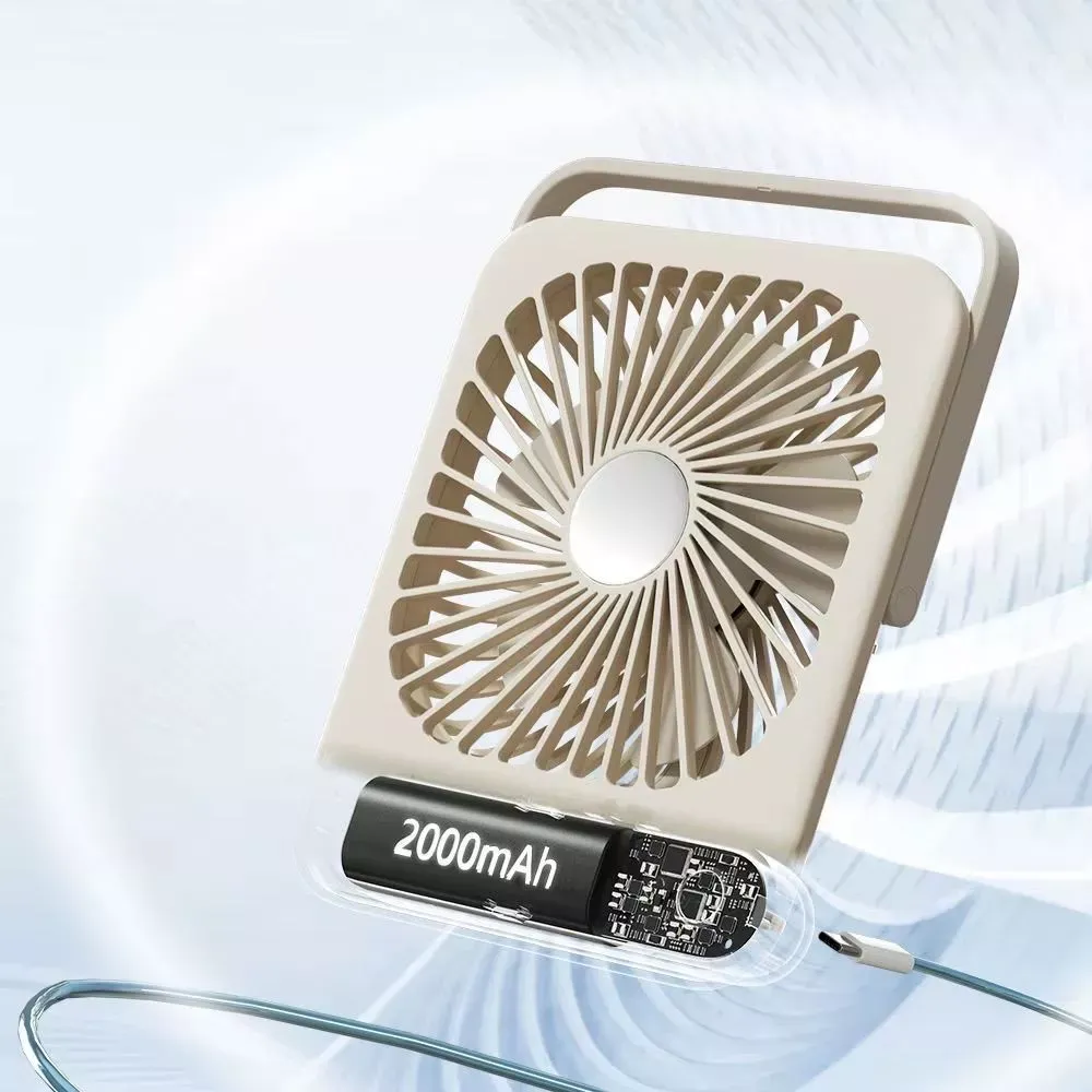 Портативный мини вентилятор L-02 -2000 mAh — Green — фото 5