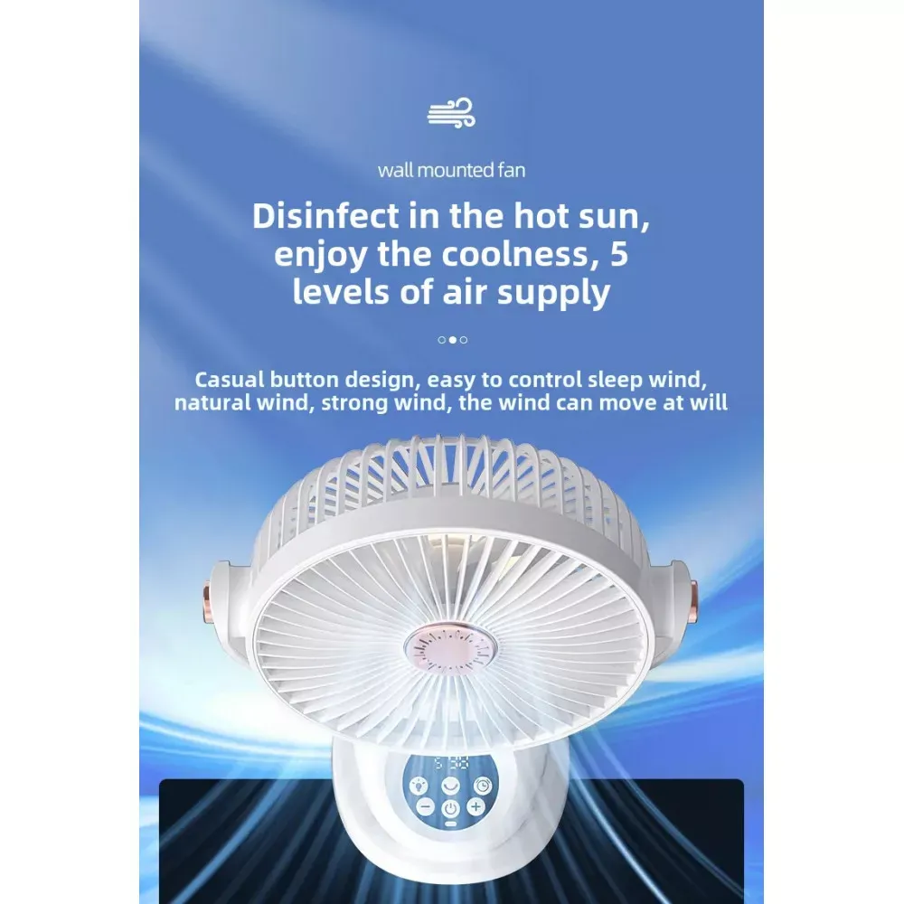 Портативный мини вентилятор M9 White — фото 4