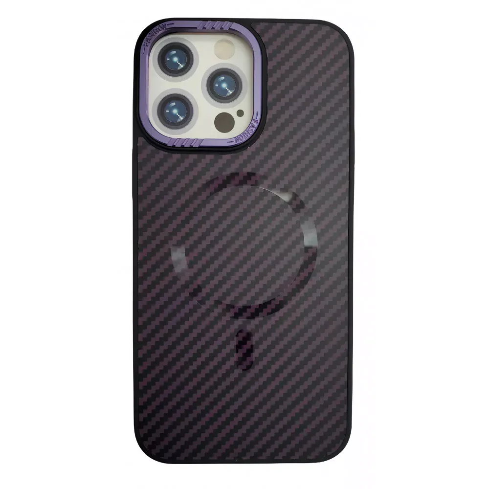 Carbon Armor Case With Magsafe iPhone 14 Pro — Purple